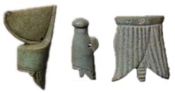 Krone Unter-, Oberägyptens, Schendjit (Schurz)- Amulett