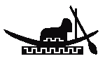Hieroglyphe Schiff mit umgelegten Mast