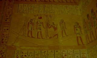 Sonnenbarke bei Nacht im Grab Ramses IV.
